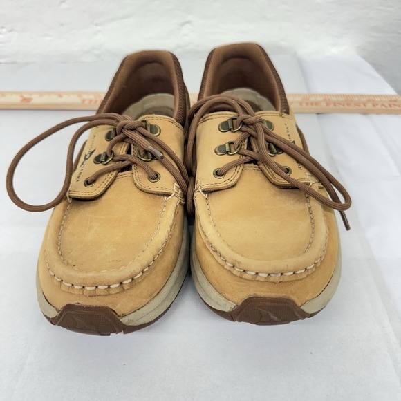 Rugged Shark Other - Rugged Shark Brown Tan Leather Boat Shoes Men Size 8 M